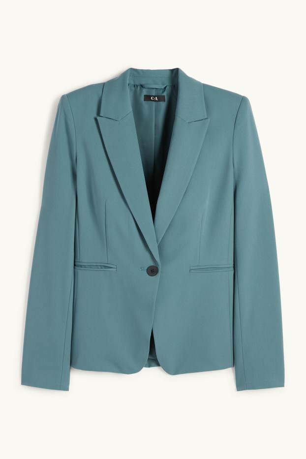 Women - Business blazer - fitted - green