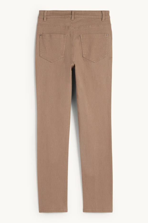 Dona - Pantalons de tela - high waist - slim fit - beix