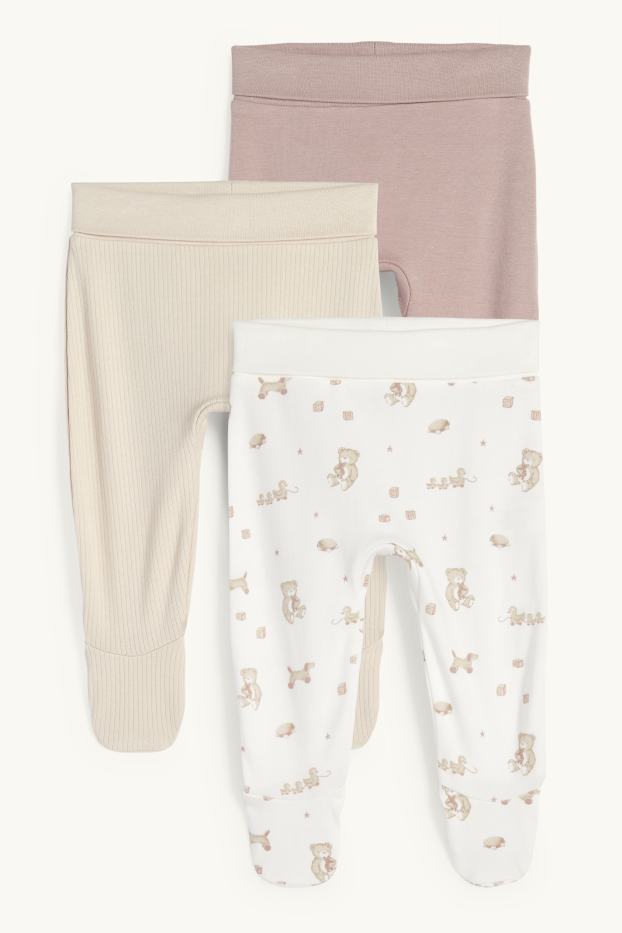 Baby Mädchen - Multipack 3er - Spielzeug - Erstlingshose - beige