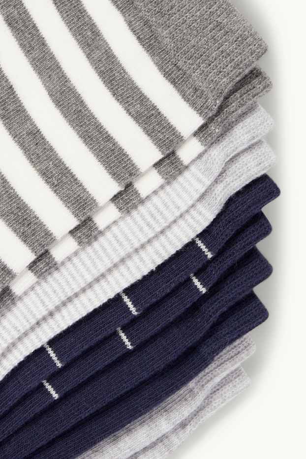 Damen - Multipack 5er - Socken - gemustert - grau