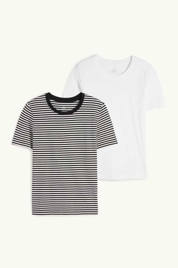 Damen - Multipack 2er - T-Shirt - schwarz / weiß