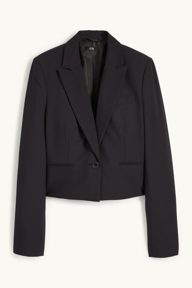 Femmes - Blazer court - cintré - noir