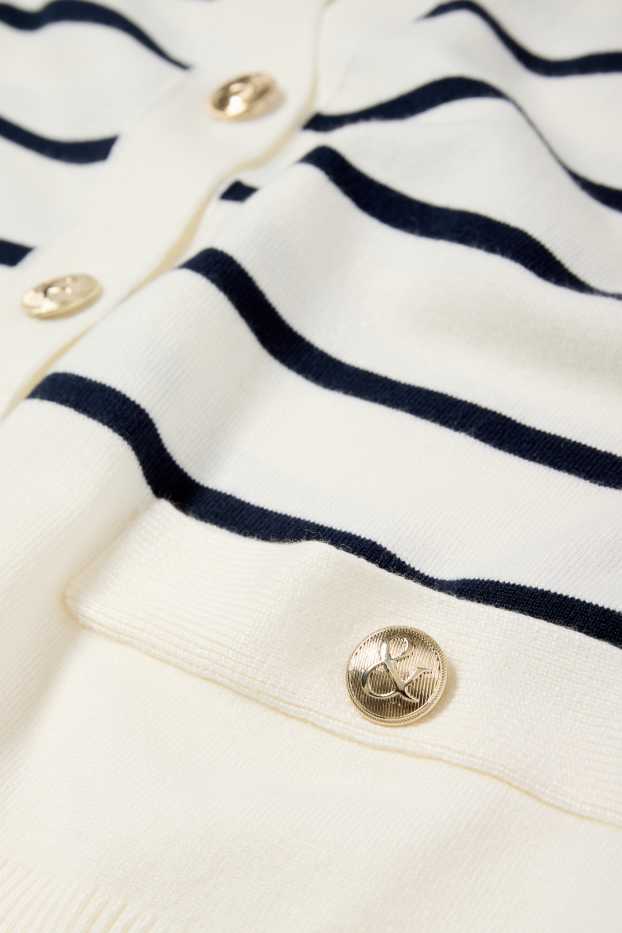 Donna - Cardigan - a righe - bianco crema