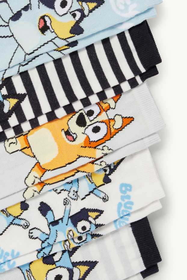 Kinder Buben - Multipack 5er - Bluey - Socken mit Motiv - hellblau