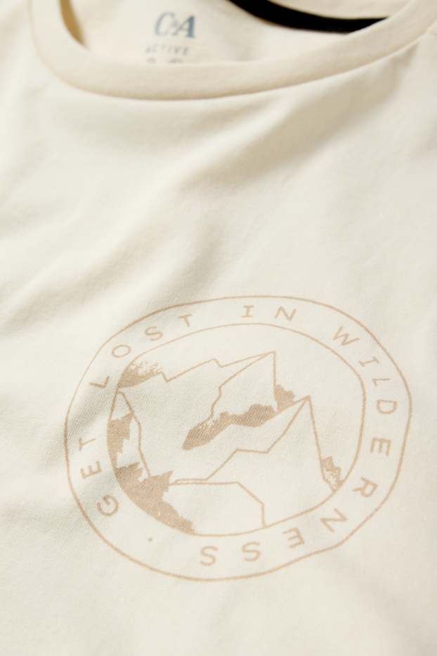 Heren - Sportshirt - regular fit - licht beige