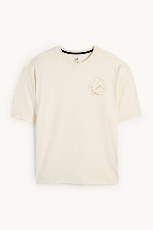 Heren - Sportshirt - regular fit - licht beige