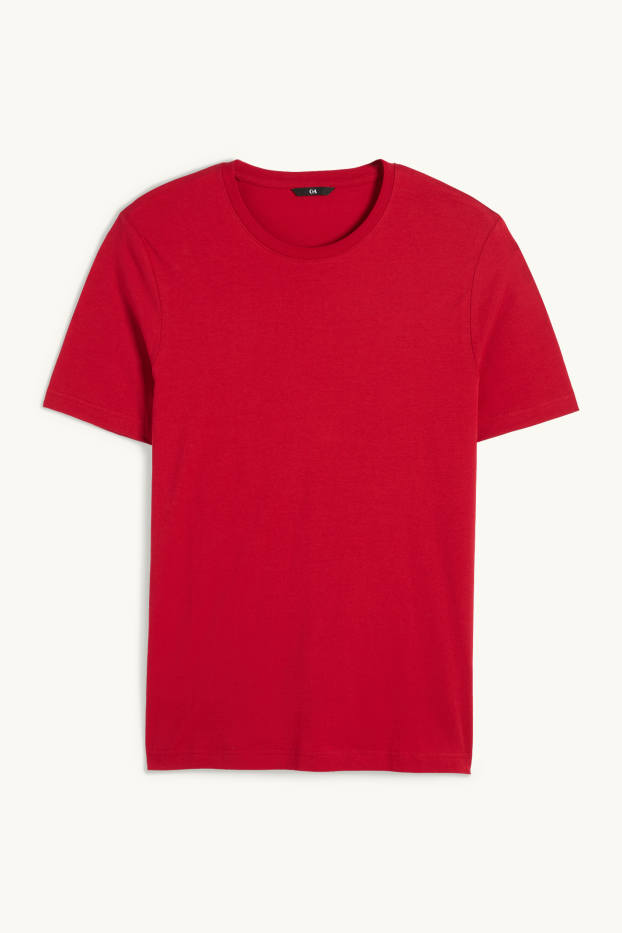 Hommes - T-shirt - regular fit - rouge