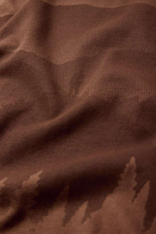 Hommes - Haut de sport - regular fit - marron