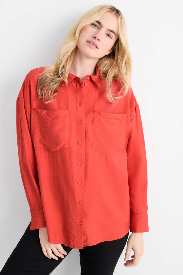 Damen - Bluse - rot
