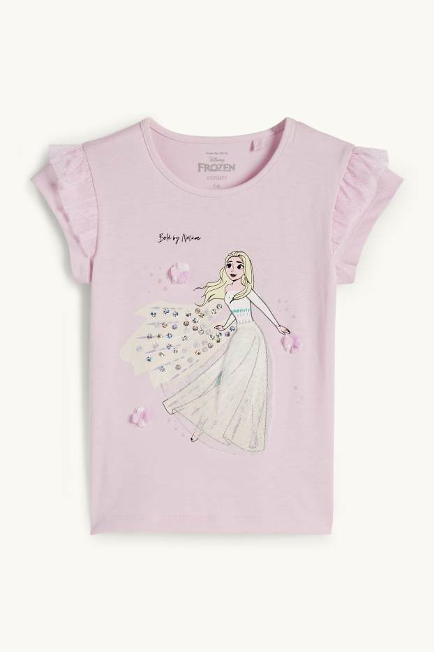 Kinder Mädchen - Die Eiskönigin - Kurzarmshirt - hellviolett