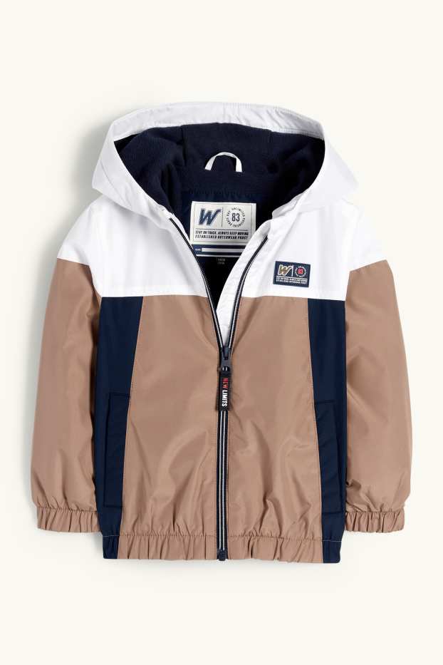 Copii - Băieți - Jachetă cu glugă - rezistentă la apă - maro