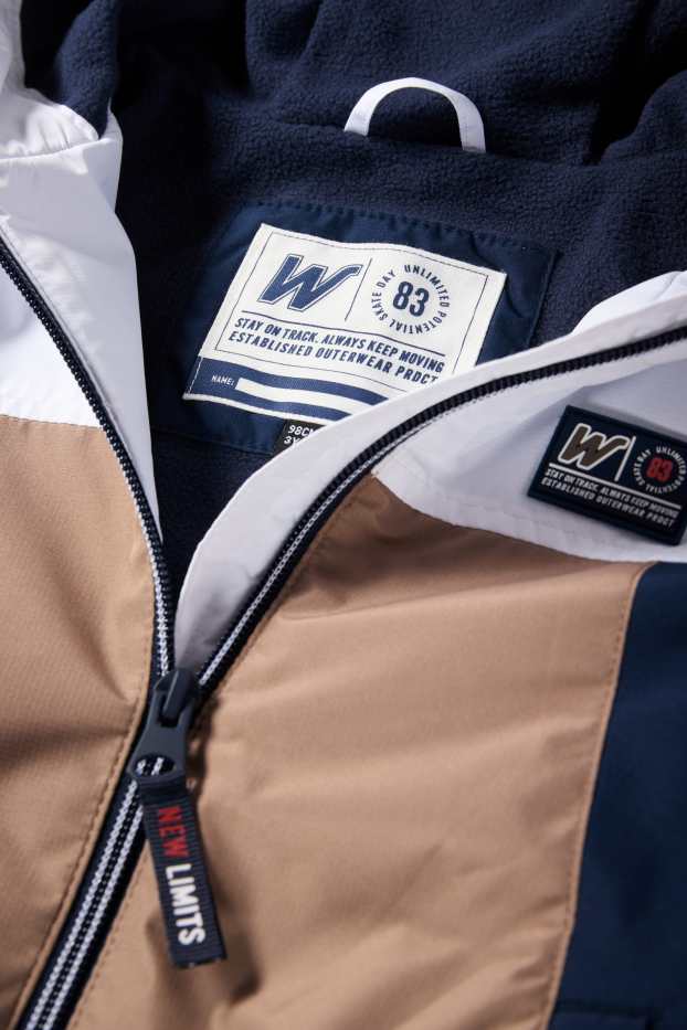 Copii - Băieți - Jachetă cu glugă - rezistentă la apă - maro