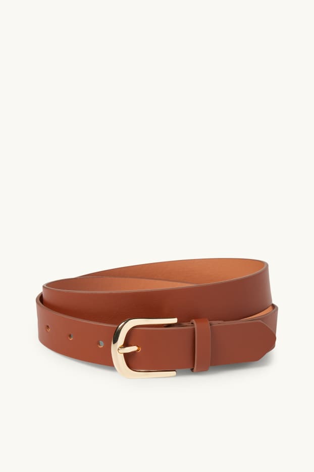 Women - Belt - faux leather - brown