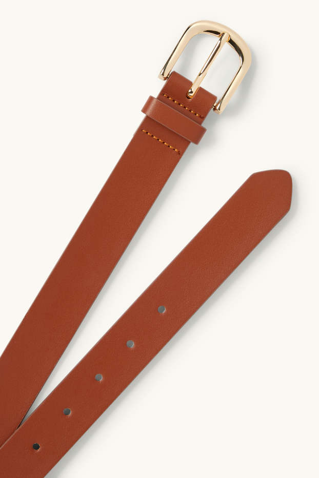 Women - Belt - faux leather - brown