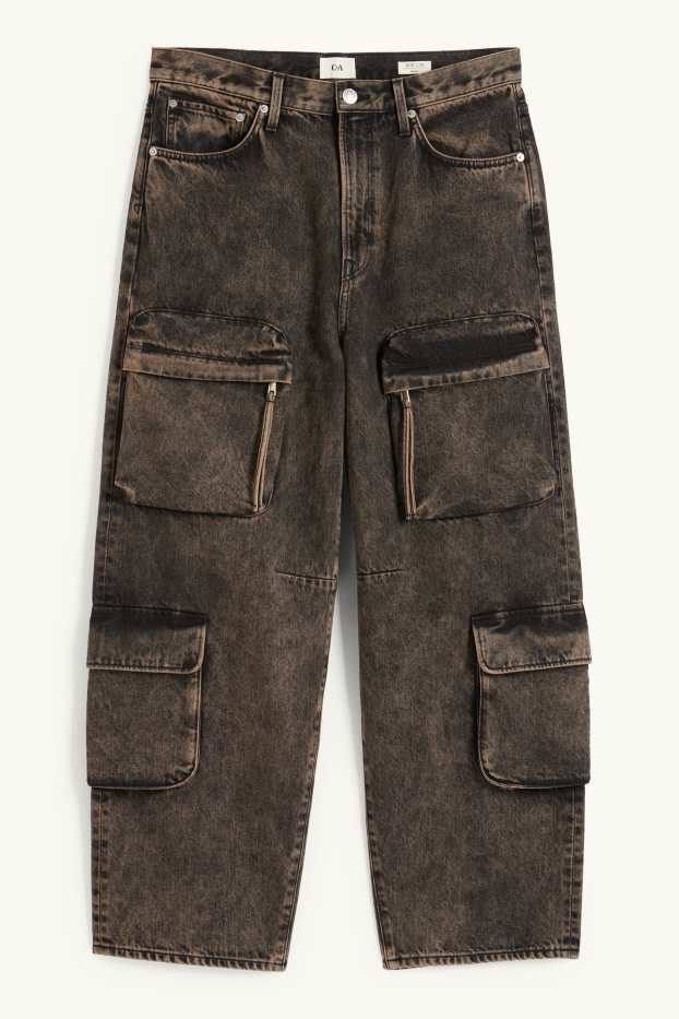 Herren - Cargo Jeans - jeansbraun