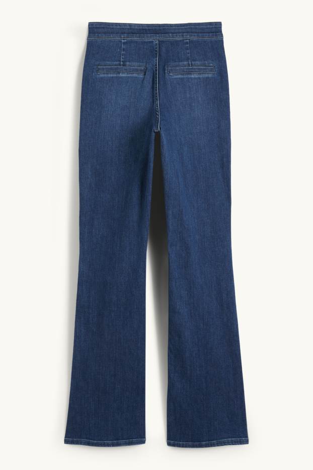 Dames - Bootcut jeans - mid waist - jeansblauw