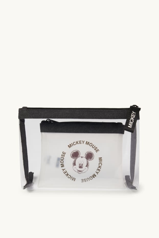 Women - Mickey Mouse - set - make-up bag - 2 piece - black
