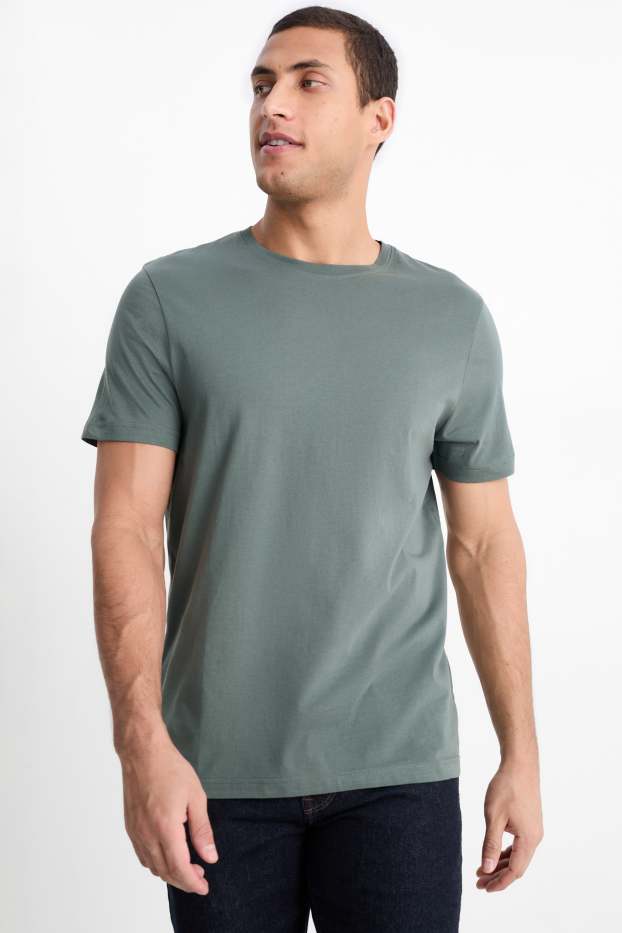 Uomo - T-shirt - regular fit - verde scuro