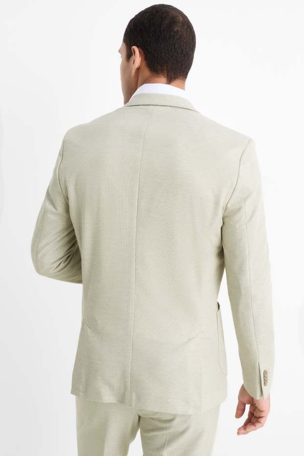 Hommes - Veste de costume - slim fit - texturé - beige chiné