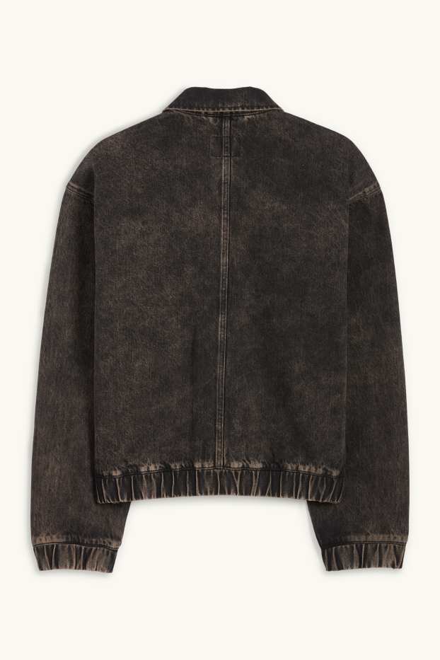 Uomo - Giacca di jeans oversize - jeans marrone