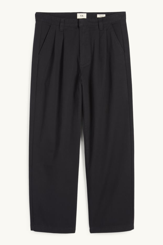 Heren - Chino - relaxed fit - zwart