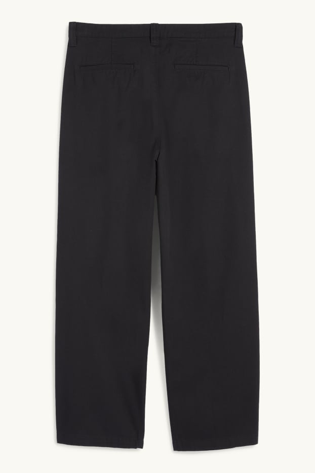 Heren - Chino - relaxed fit - zwart