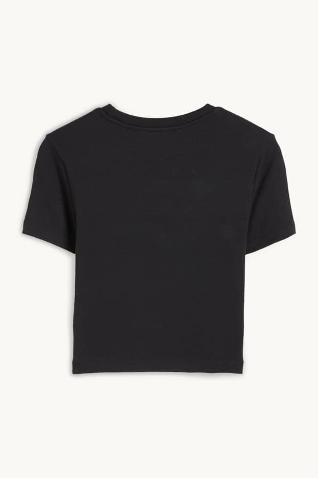 Femmes - T-shirt court - noir