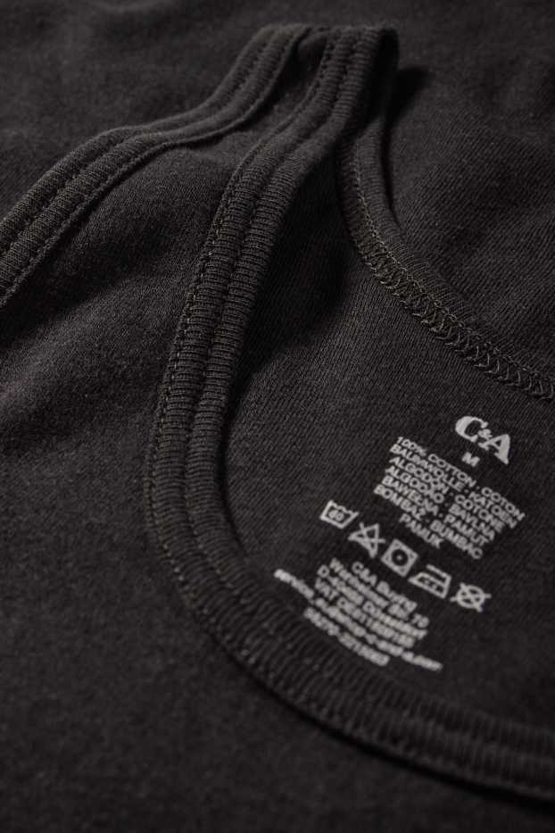 Bărbați - Multipack 3 buc. - maiou - reiat fin - negru