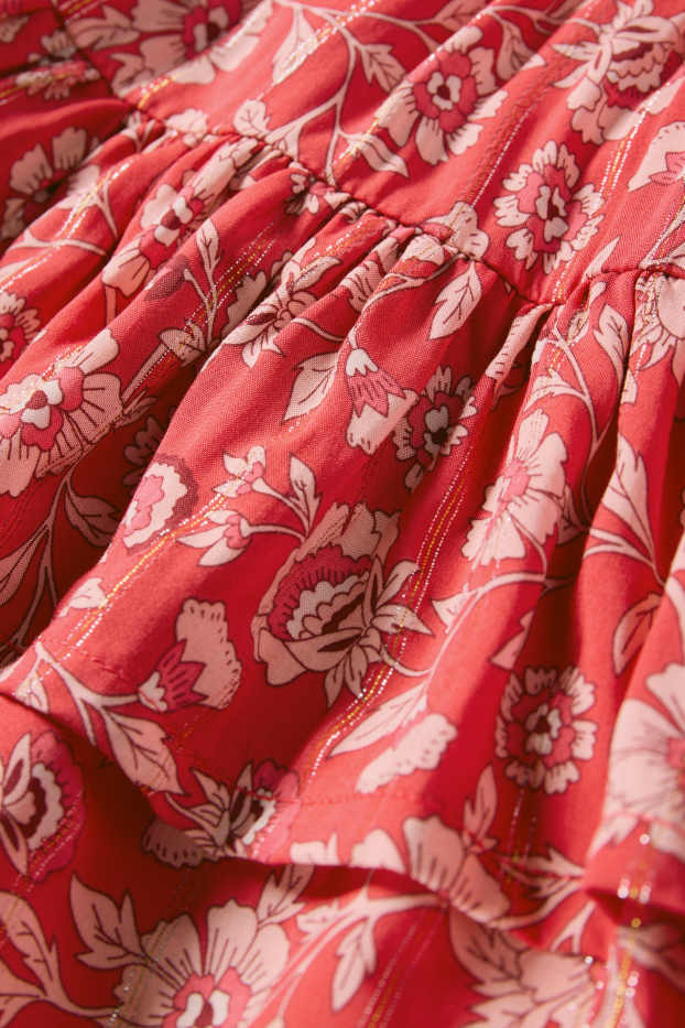 Bambine - Vestito - a fiori - rosso