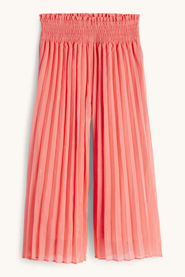 Children Girls - Pleated trousers - pink