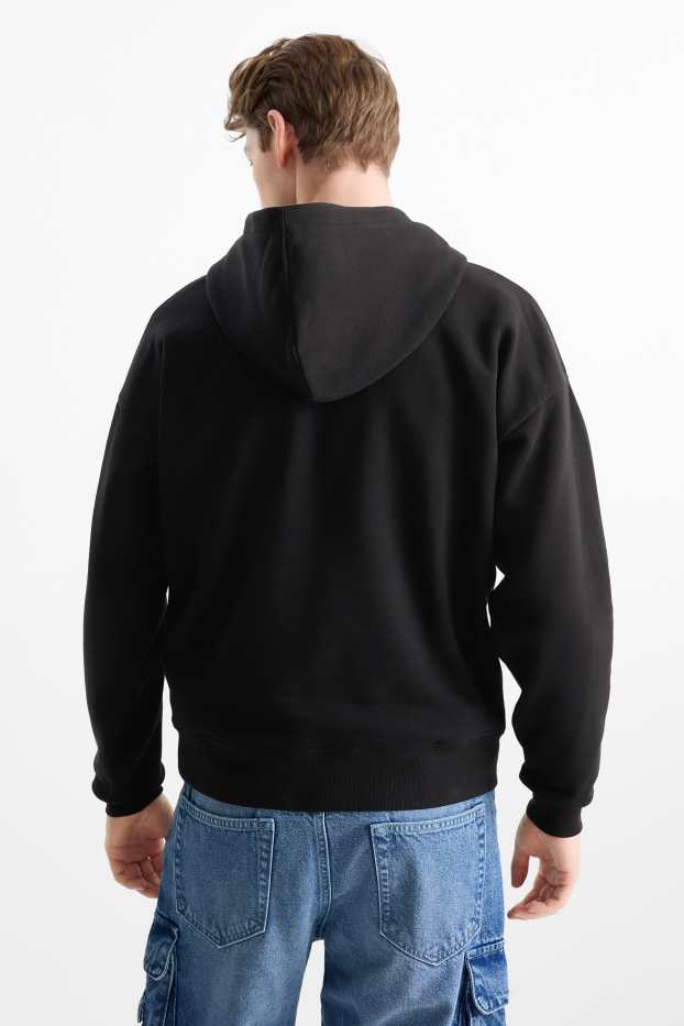 Herren - Oversized-Hoodie - schwarz
