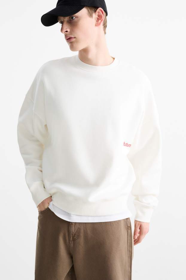 Home - Dessuadora oversized - blanc