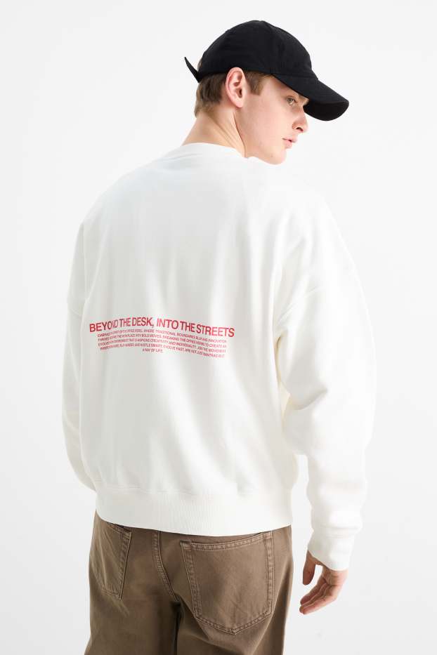 Home - Dessuadora oversized - blanc
