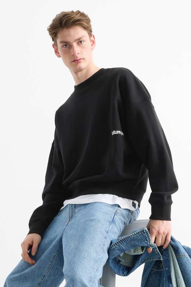 Men - Oversized sweatshirt - black