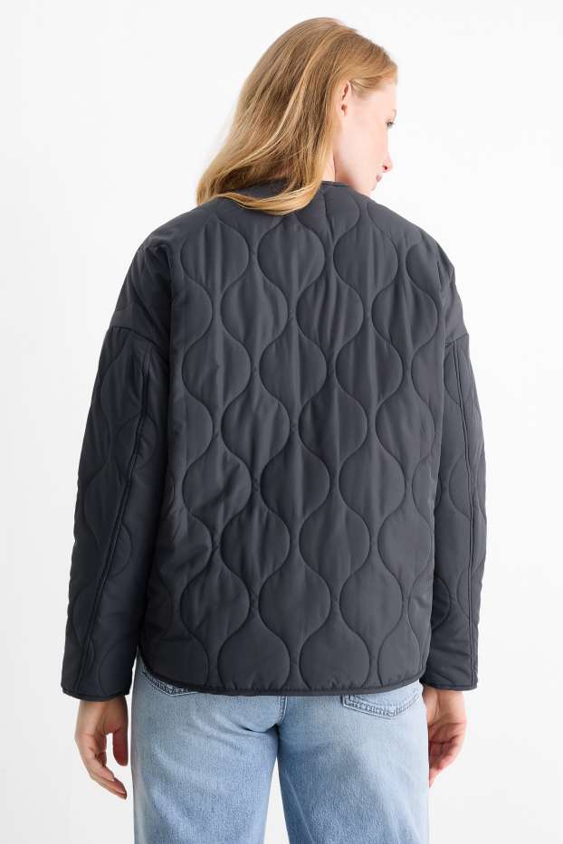 Dona - Jaqueta embuatada - gris fosc