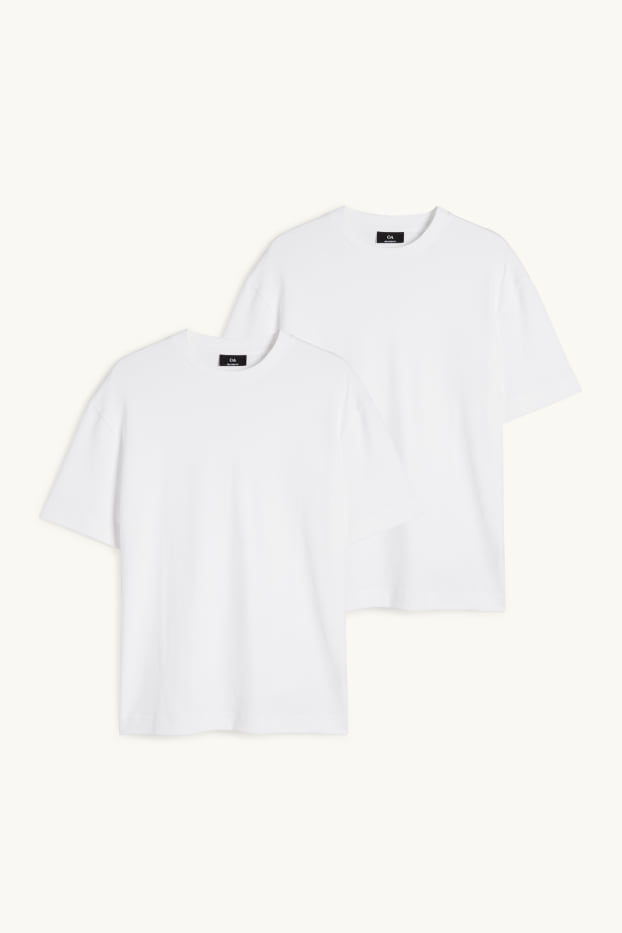 Uomo - Confezione da 2 - t-shirt - relaxed fit - bianco
