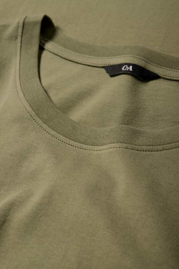 Pánské - Tričko - khaki