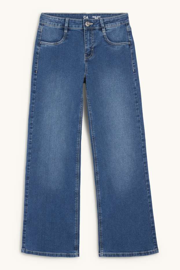 Children Girls - Wide leg jeans - blue denim
