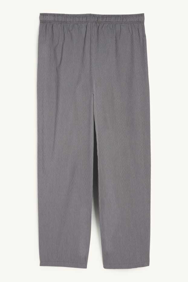 Men - Pyjama bottoms - striped - dark gray