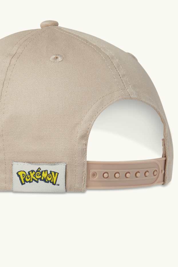 Kinderen: jongens - Pokémon - Pikachu - baseballpet - beige