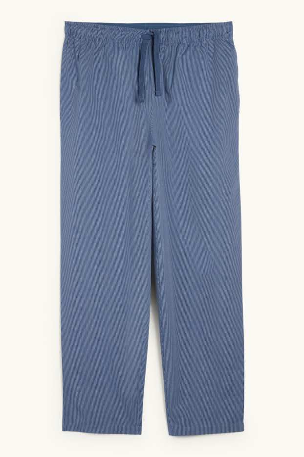 Hommes - Bas de pyjama - à rayures - bleu foncé