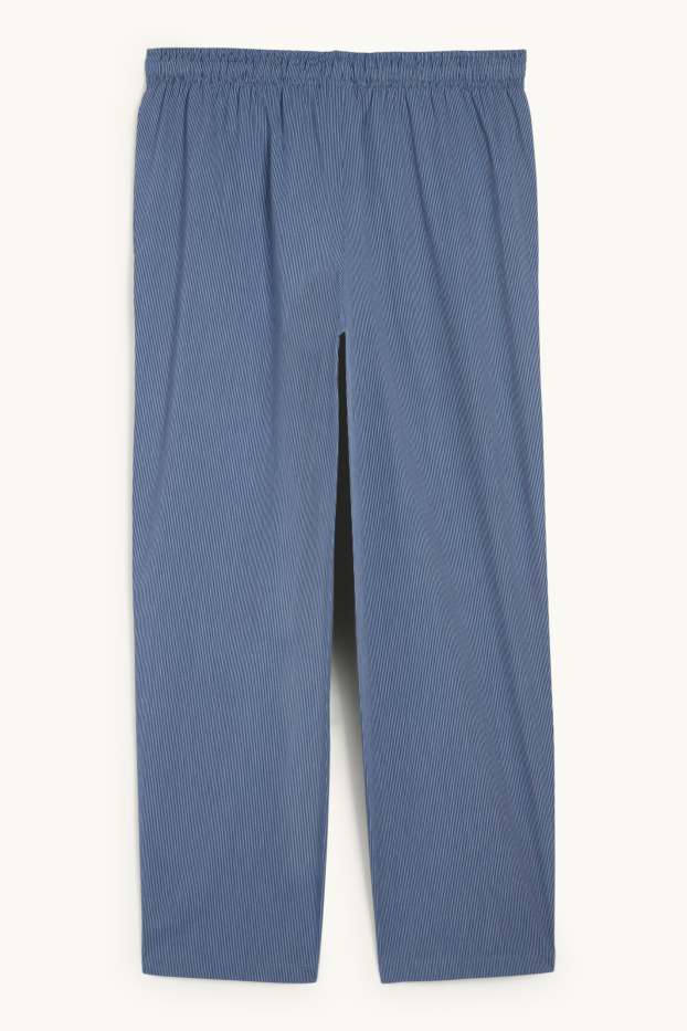 Hommes - Bas de pyjama - à rayures - bleu foncé