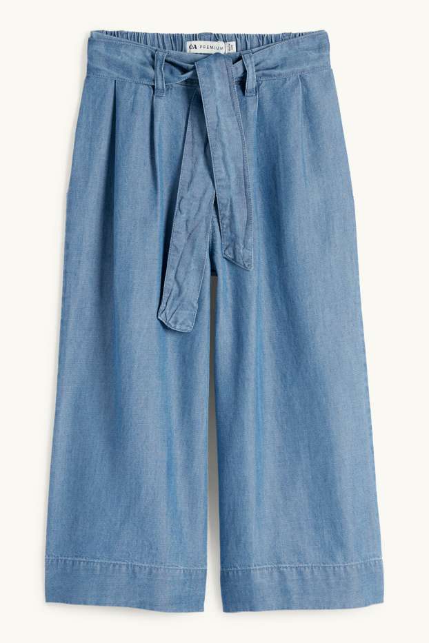Children Girls - Wide leg jeans - blue