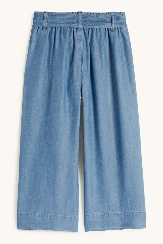 Children Girls - Wide leg jeans - blue