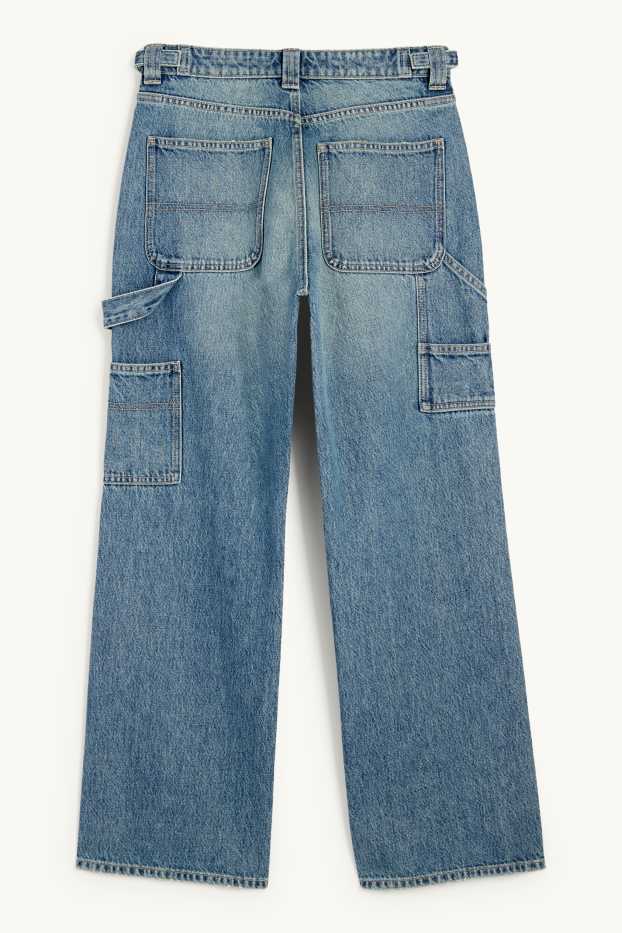 Kobiety - Baggy jeans - średni stan - dżins-niebieski