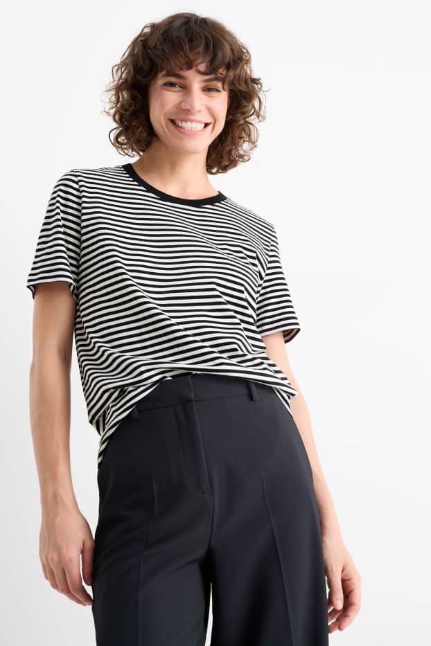 Damen - Multipack 2er - T-Shirt - schwarz / weiß