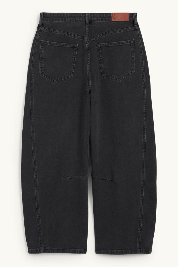 Damen - Balloon Jeans - Mid Waist - jeansgrau