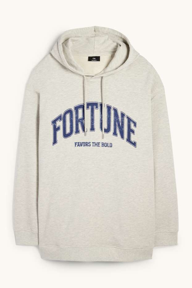 Home - Dessuadora amb caputxa - gris clar jaspiat