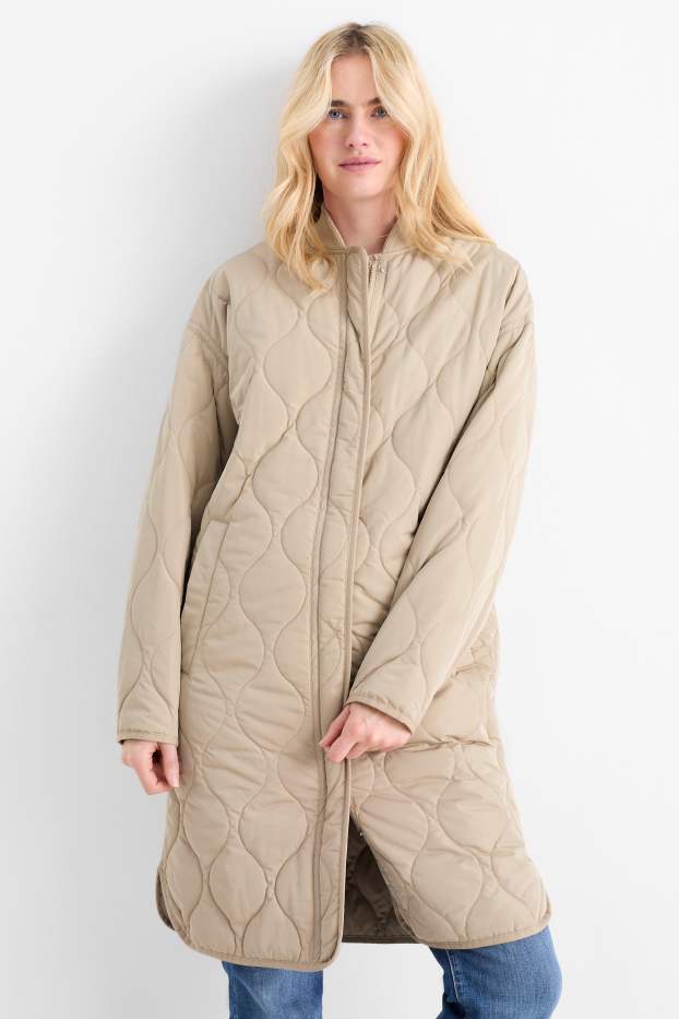 Donna - Cappotto trapuntato - idrorepellente - beige
