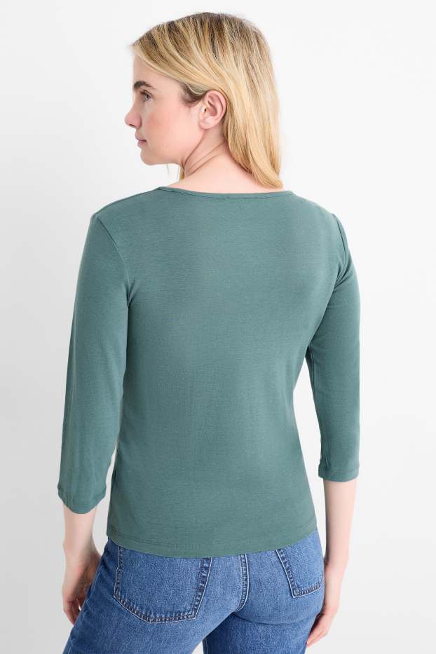 Damen - Langarmshirt - türkis